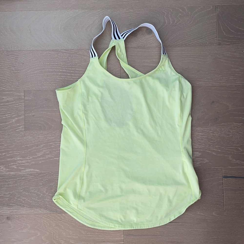 Great condition neon green/yellow adidas tank